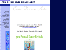 Tablet Screenshot of civicdancearts.org